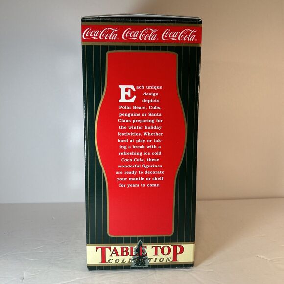 Coca-Cola 1999 Polar Bear Mercury Glass Figurine Enesco Tabletop w/ Box - Picture 4 of 6